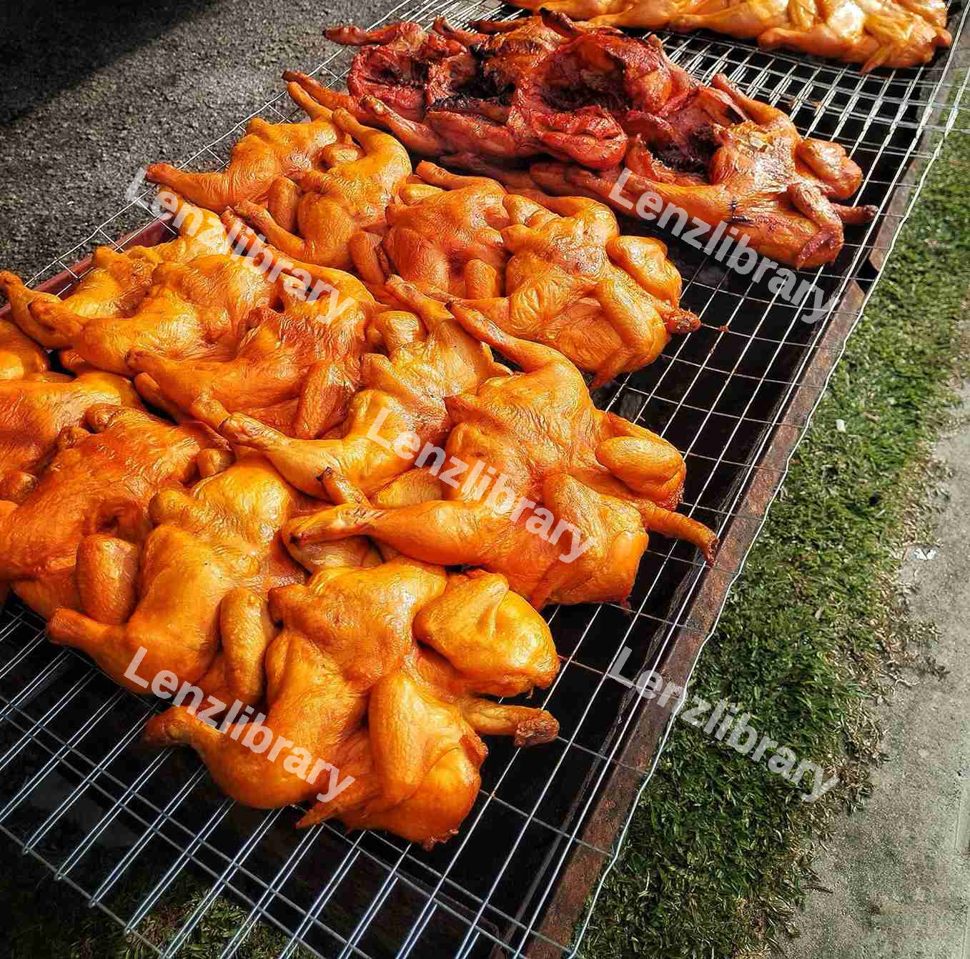 Chicken on a barbecue grill